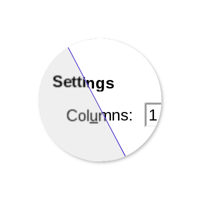 screenshot showing not so crisp pixel rendering of a dialogue at 200% zoom vs a hidpi variant