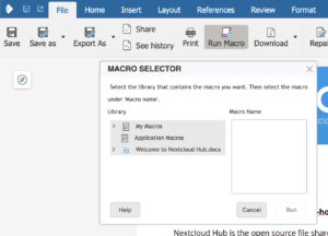 Running a Macro in Collabora Online